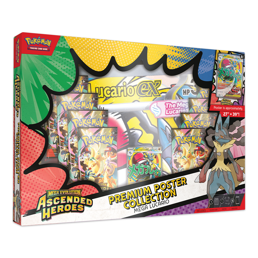 Pokémon TCG: Mega Evolution—Ascended Heroes Premium Poster Collection – Mega Lucario