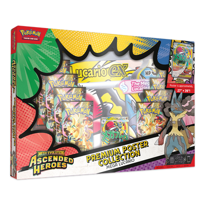 Pokémon TCG: Mega Evolution—Ascended Heroes Premium Poster Collection – Mega Lucario