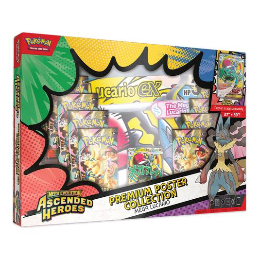 Pokémon TCG: Mega Evolution—Ascended Heroes Premium Poster Collection – Mega Lucario
