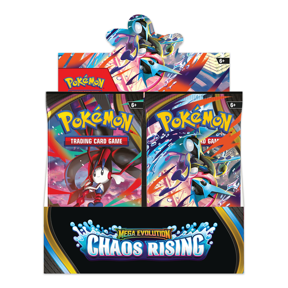 Pokémon TCG: Mega Evolution—Chaos Rising Booster Box Display (ME04) Front