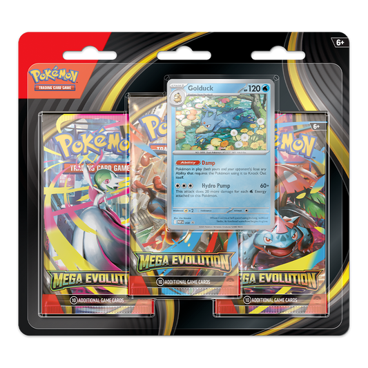 Pokémon TCG: Mega Evolution 3-Pack Blister – Golduck