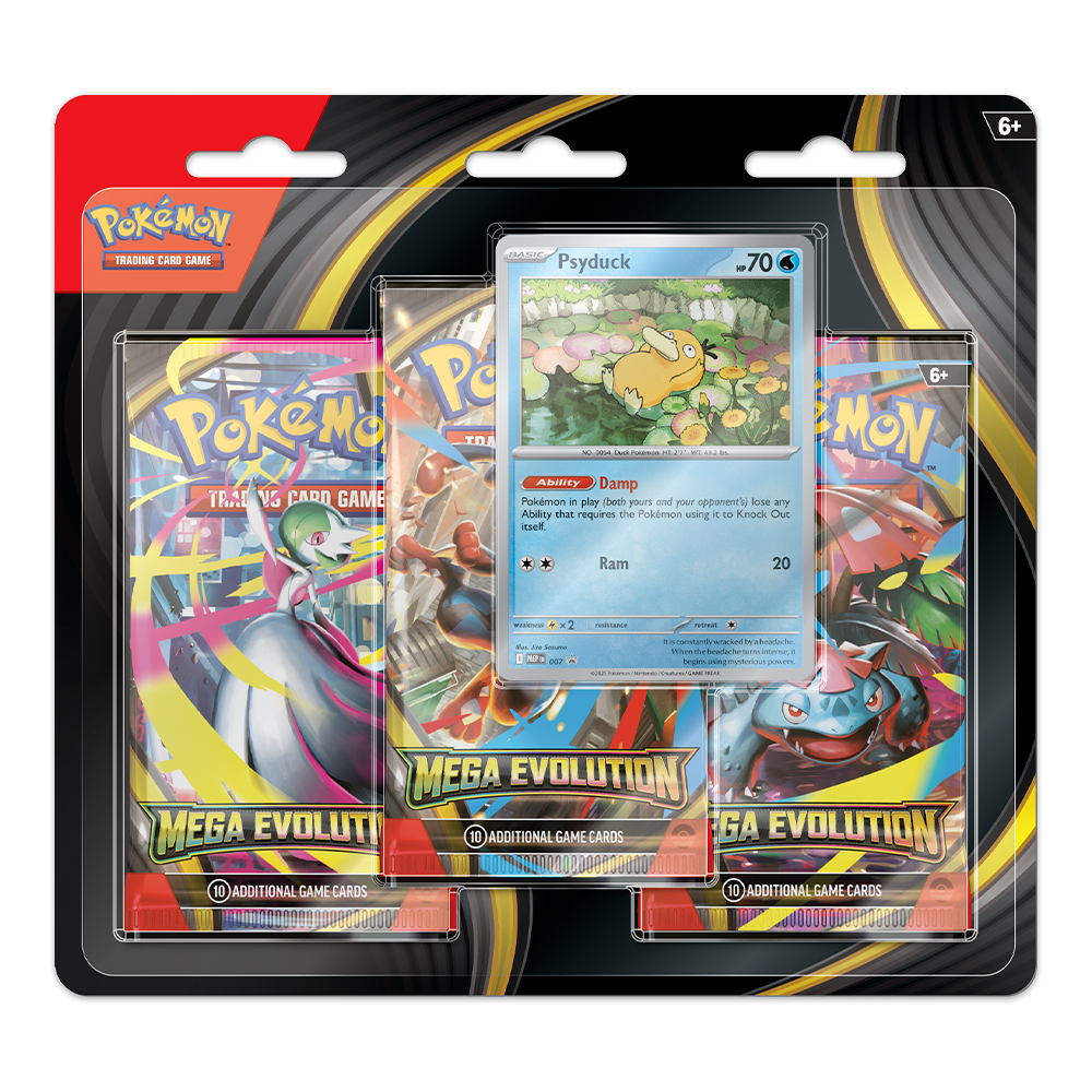 Pokémon TCG: Mega Evolution 3-Pack Blister – Psyduck