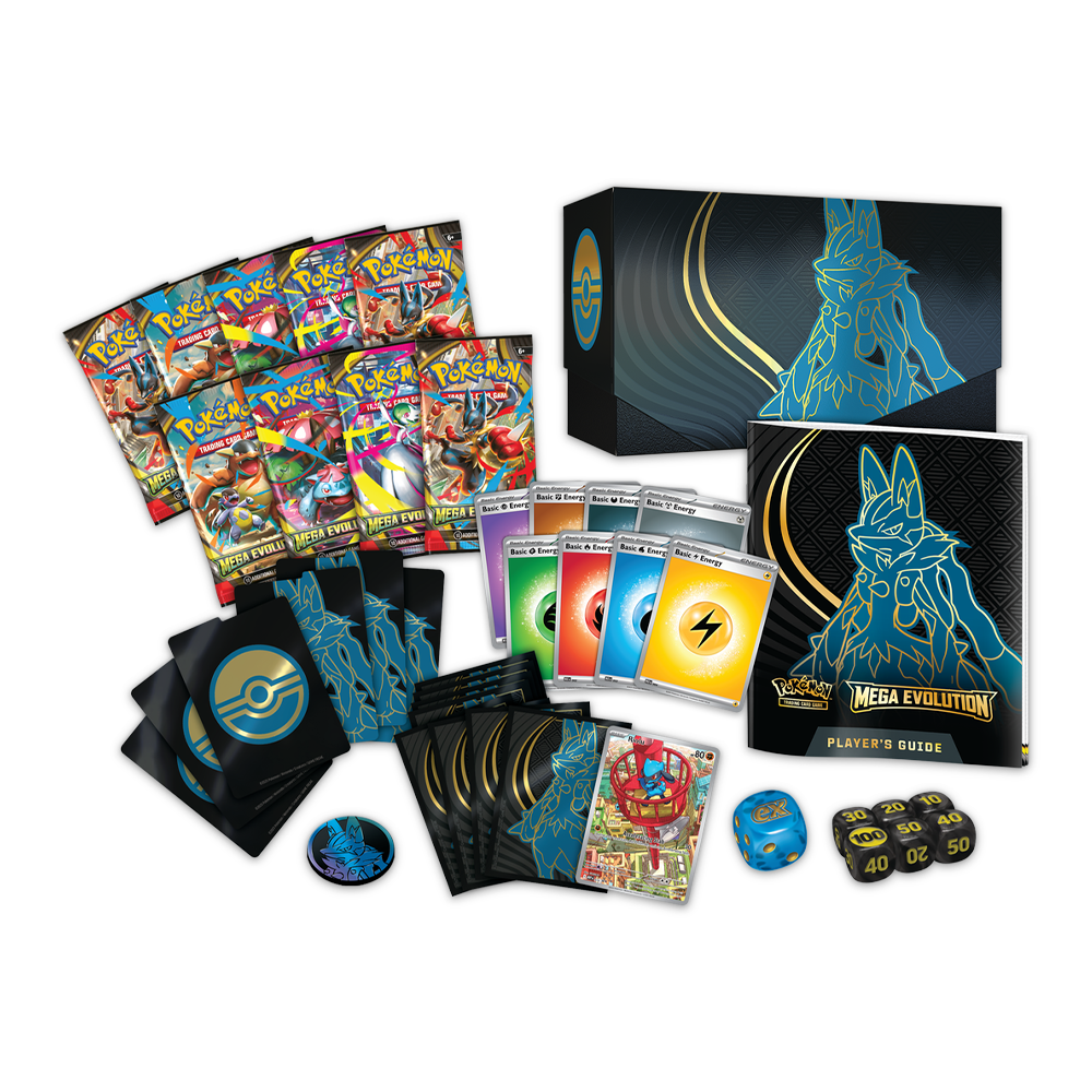 Pokémon TCG: Mega Evolution Elite Trainer Box - Mega Lucario Components