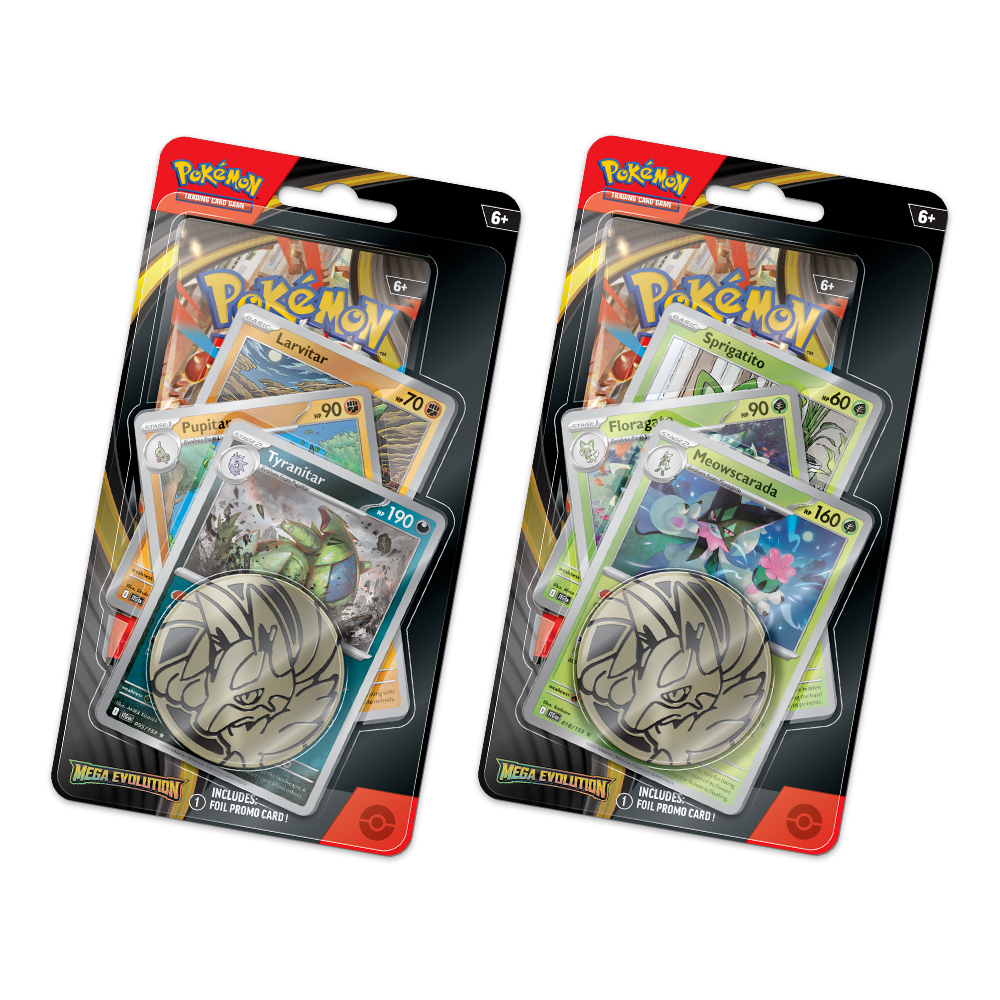 Pokémon TCG: Mega Evolution Premium Checklane Blister Display Bundle - Meowscarada & Tyranitar