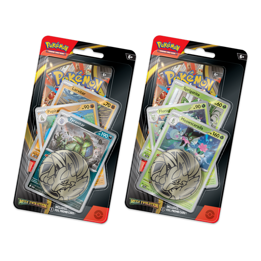 Pokémon TCG: Mega Evolution Premium Checklane Blister Display Bundle - Meowscarada & Tyranitar