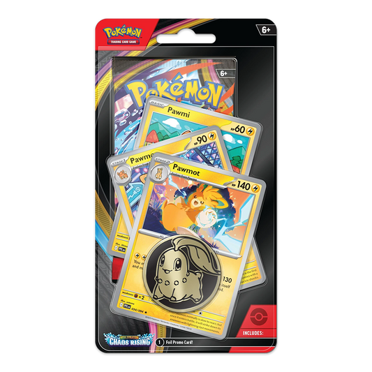 Pokémon TCG: Mega Evolution – Chaos Rising Premium Checklane Blister Display – Pawmot