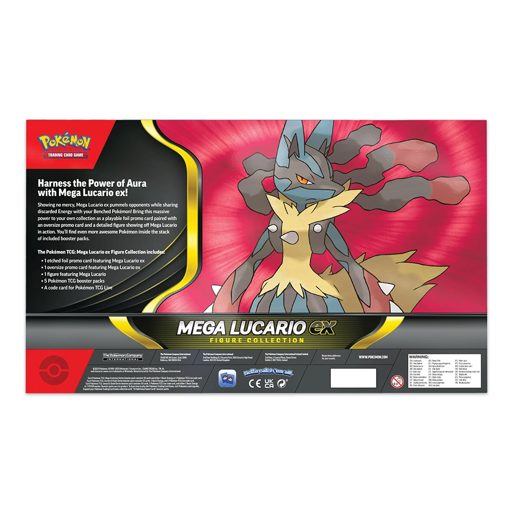 Pokémon TCG: Mega Lucario ex Figure Collection Back
