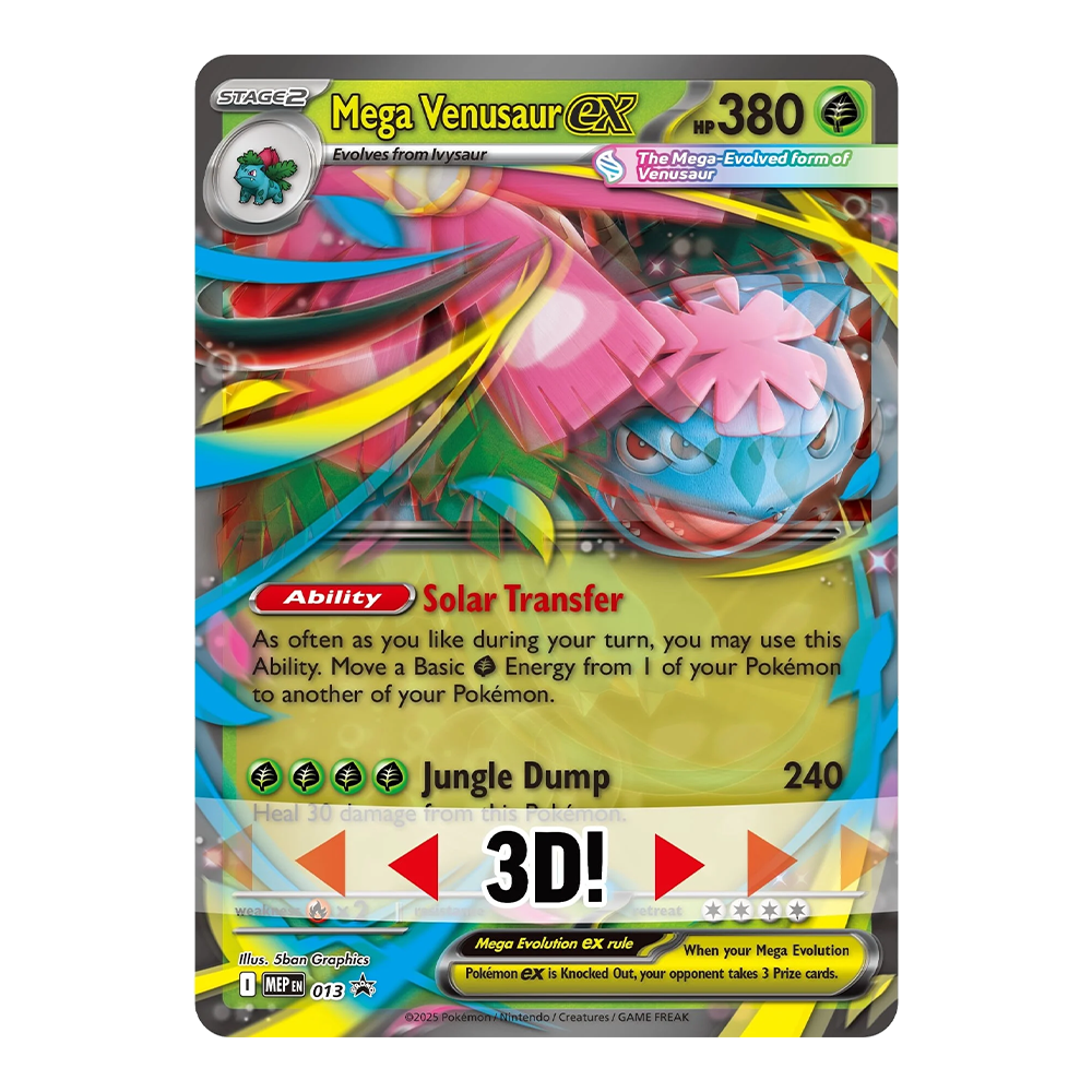 Pokémon TCG: Mega Venusaur ex Premium Collection Lenticular Card 1