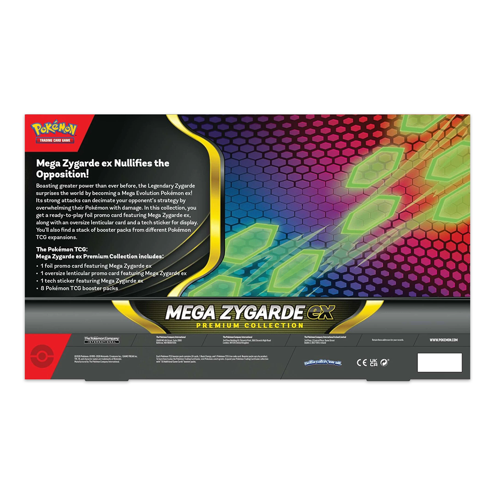 Pokémon TCG: Mega Zygarde ex Premium Collection Front Back