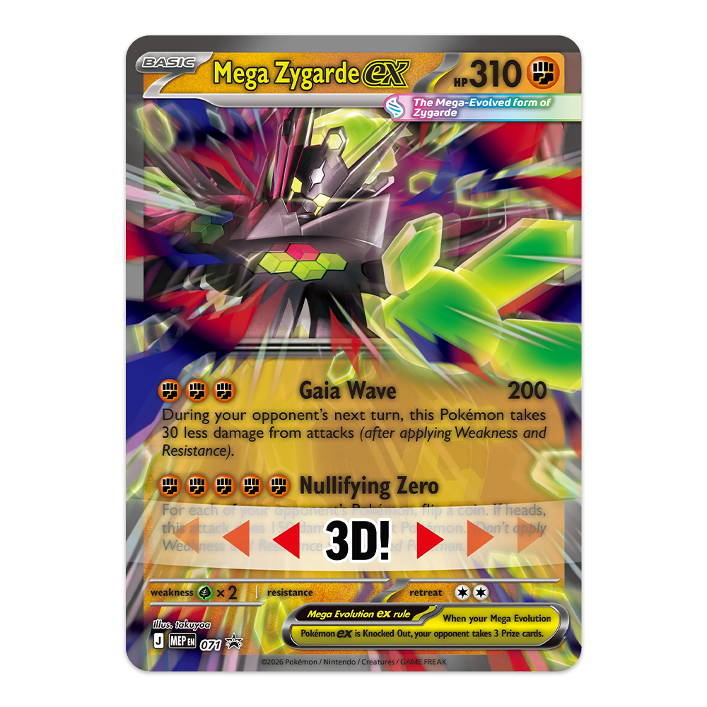 Pokémon TCG: Mega Zygarde ex Premium Collection Jumbo Lenticular Card