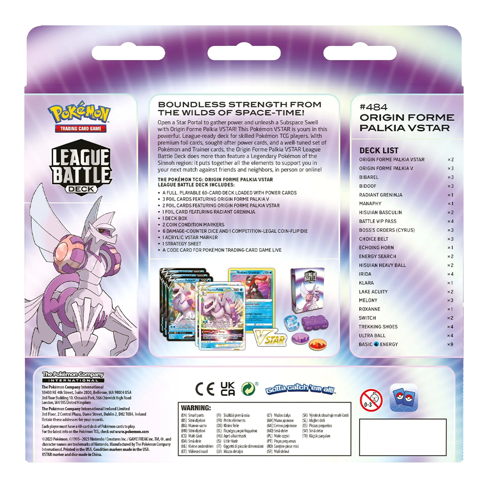 Pokémon TCG: Origin Forme Palkia VSTAR League Battle Deck Back