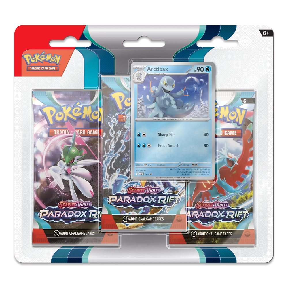 Pokémon TCG: Scarlet & Violet – Paradox Rift 3-Pack Booster Display – Arctibax