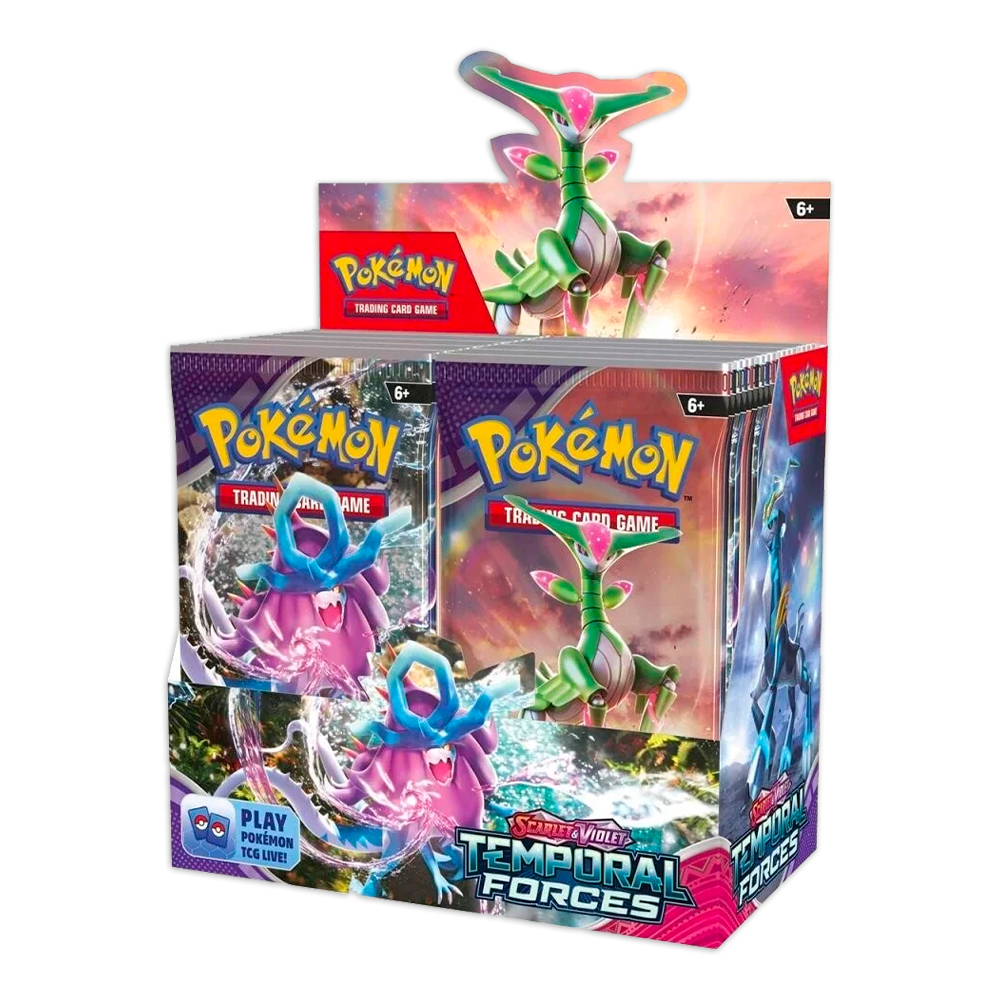 Pokémon TCG: Scarlet & Violet – Temporal Forces Booster Box Display