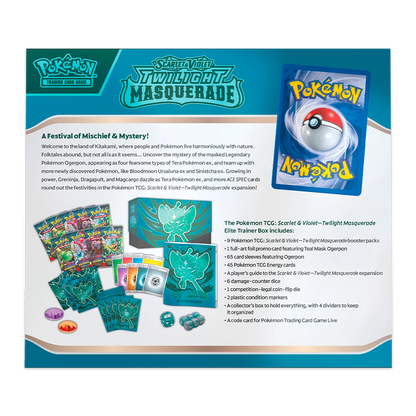  Pokémon TCG: Scarlet & Violet – Twilight Masquerade Elite Trainer Box Back