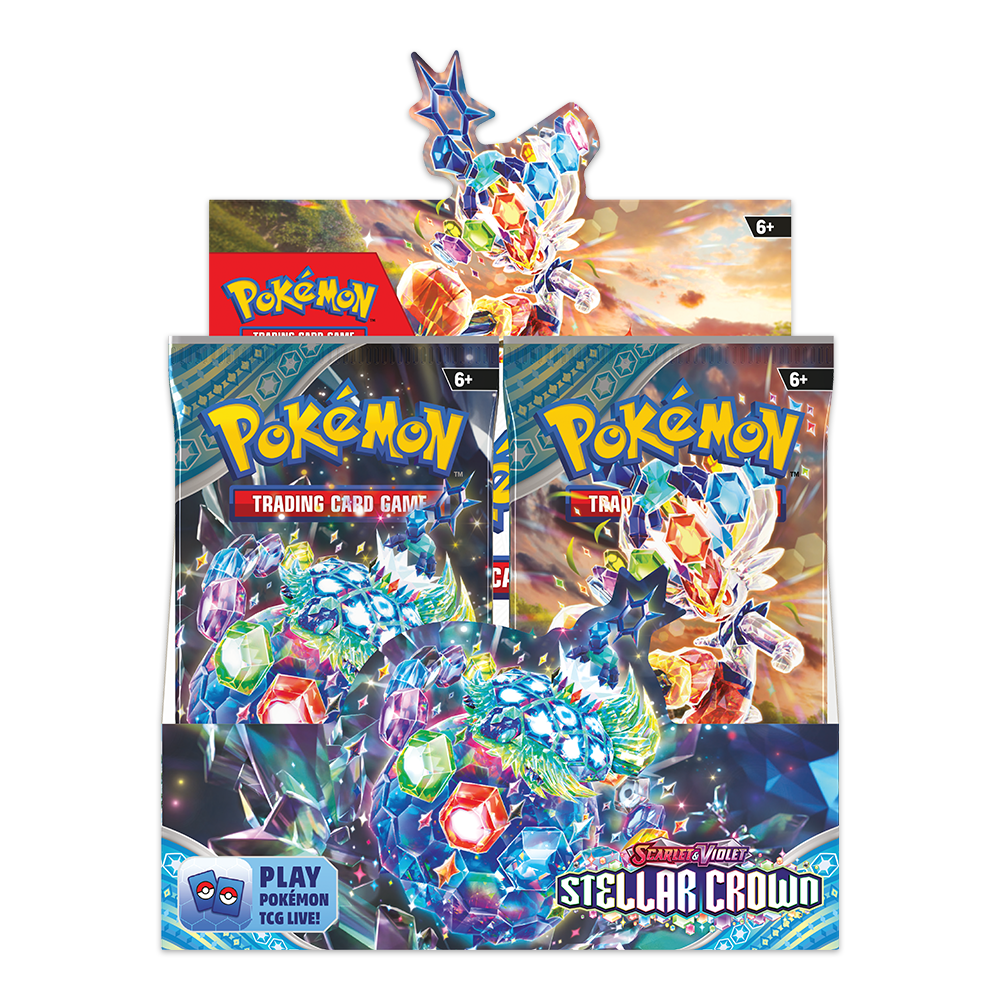 Pokémon TCG: Scarlet & Violet – Stellar Crown Booster Box Display Front