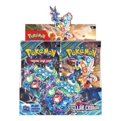 Pokémon TCG: Scarlet & Violet – Stellar Crown Booster Box Display Front