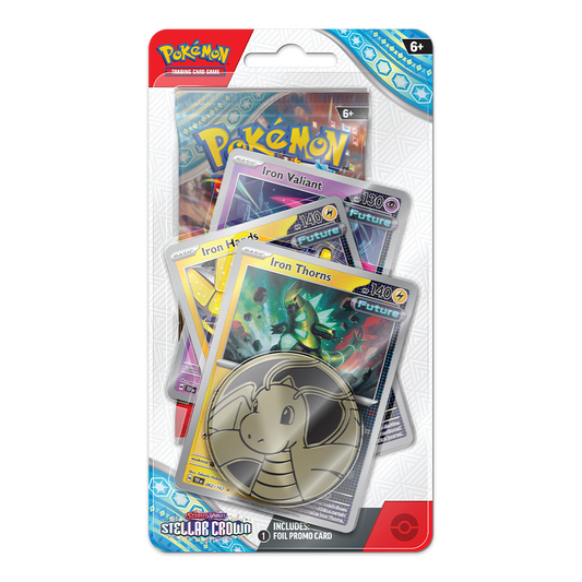 Pokémon TCG: Scarlet & Violet – Stellar Crown Premium Checklane Blister Display – Iron Thorns