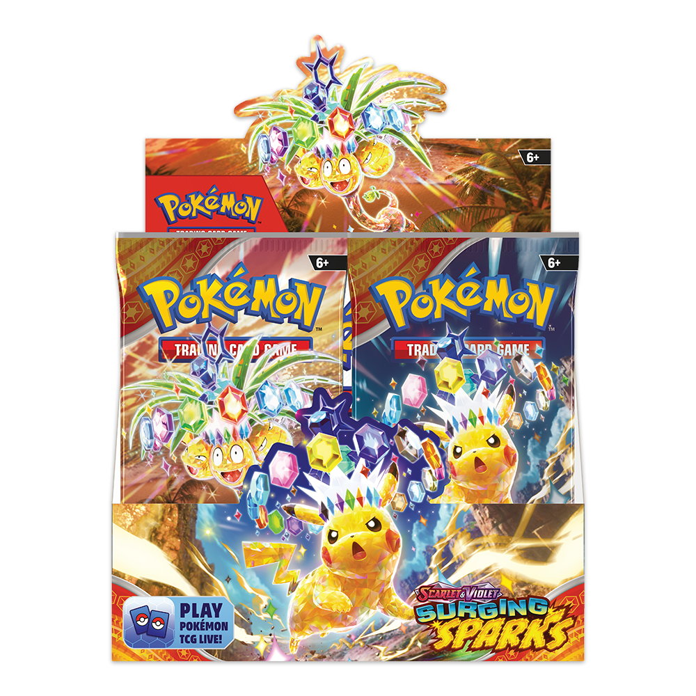 Pokémon TCG: Scarlet & Violet – Surging Sparks Booster Box Display Front