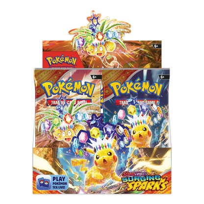 Pokémon TCG: Scarlet & Violet – Surging Sparks Booster Box Display Front