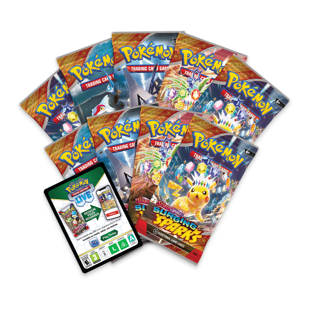 Pokémon TCG: Scarlet & Violet – Surging Sparks Elite Trainer Box Packs