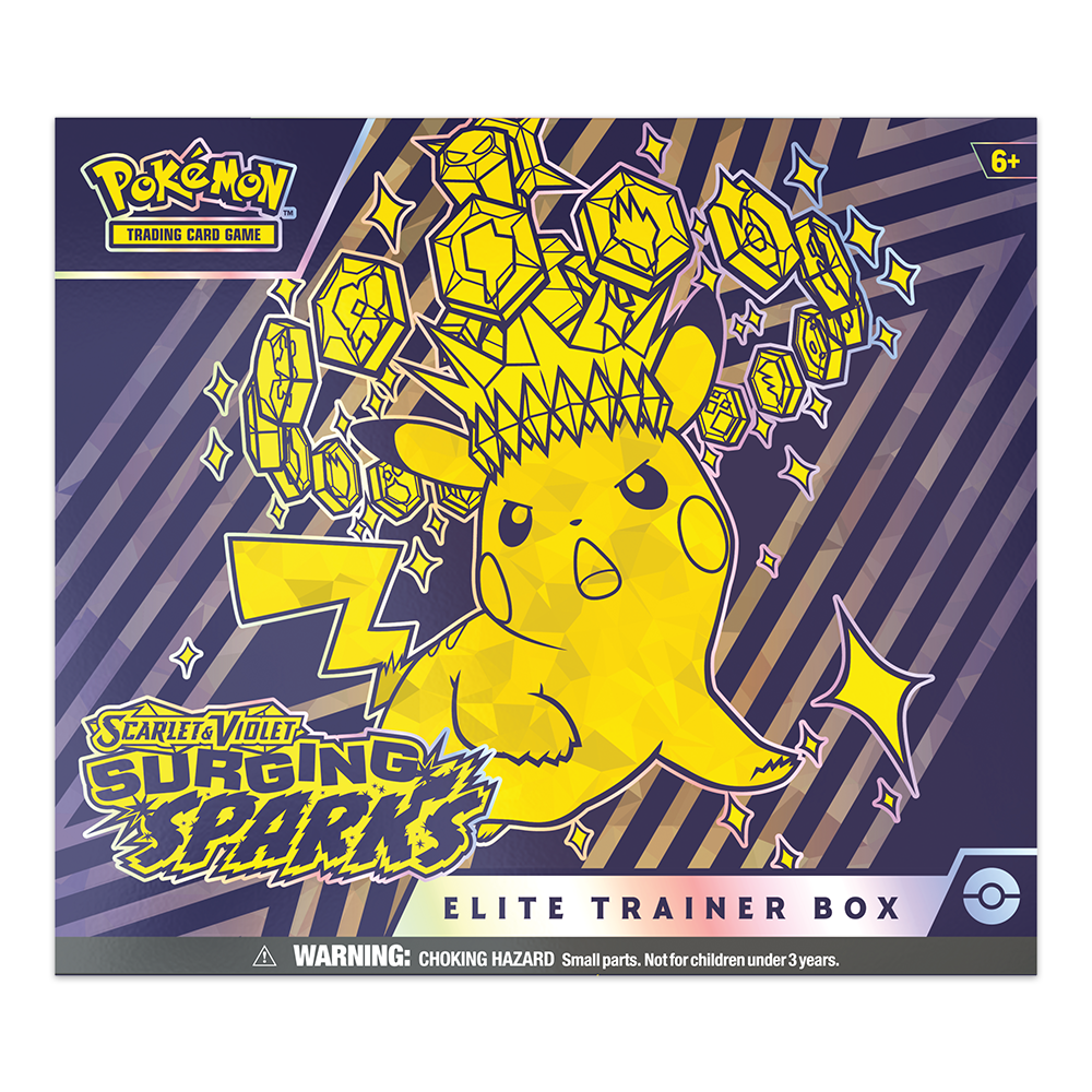 Pokémon TCG: Scarlet & Violet – Surging Sparks Elite Trainer Box Front