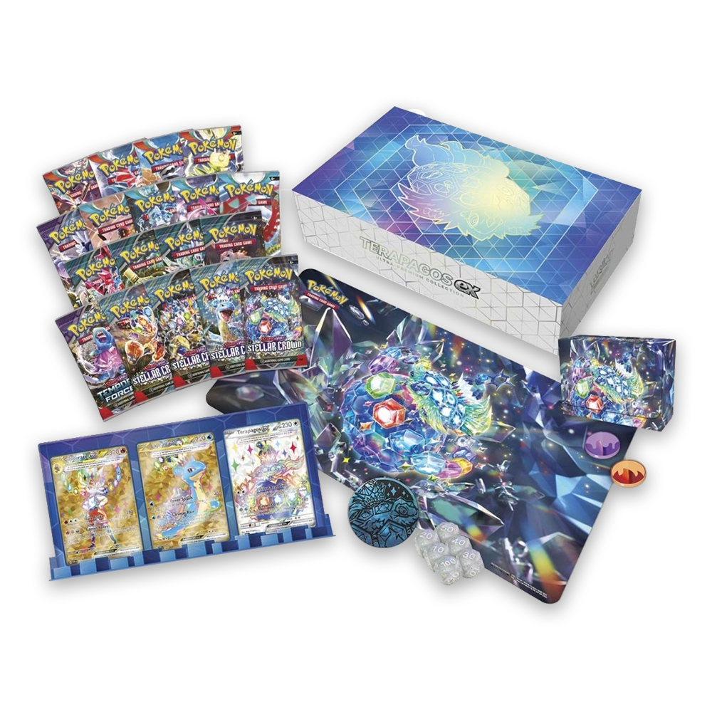 Pokémon TCG: Terapagos ex Ultra-Premium Collection Components