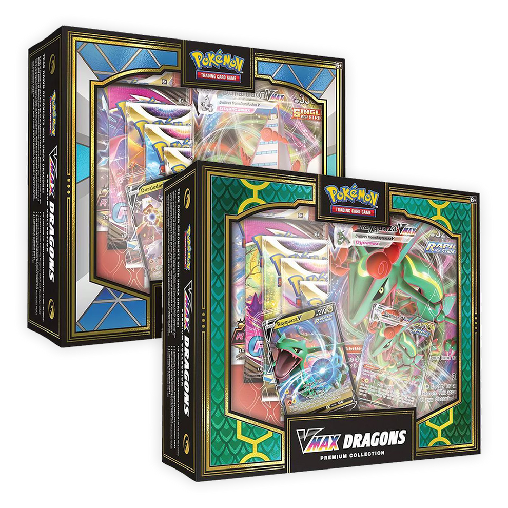 Pokémon TCG: VMAX Dragons Premium Collection - Rayquaza/Duraludon ...