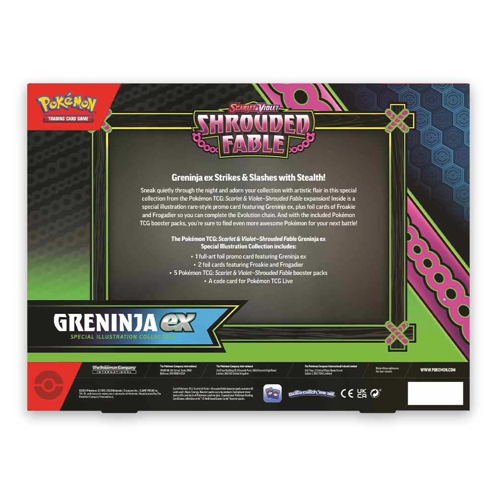 Pokémon TCG: Scarlet & Violet-Shrouded Fable Greninja ex Special Illustration Collection Back