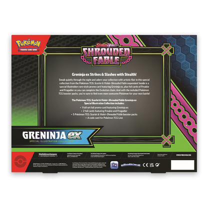 Pokémon TCG: Scarlet & Violet-Shrouded Fable Greninja ex Special Illustration Collection Back