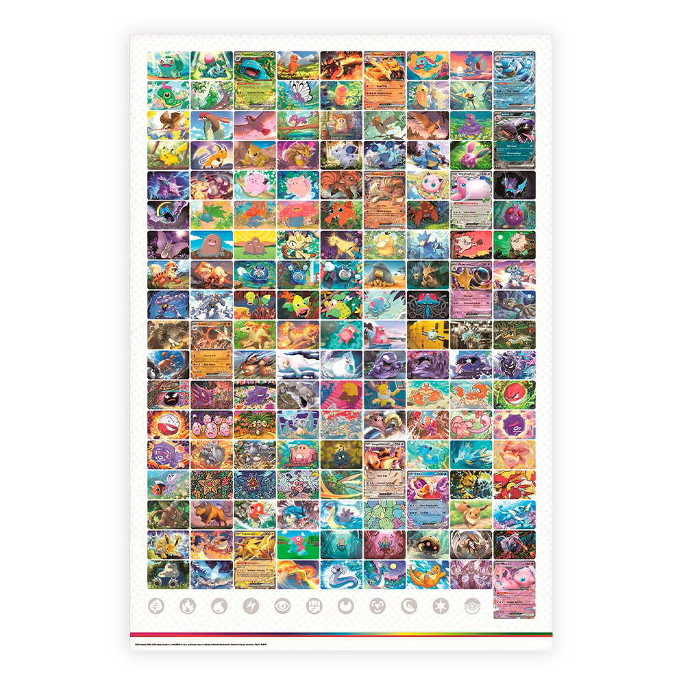 Pokémon TCG: Scarlet & Violet—151 Poster Collection Poster Side 1