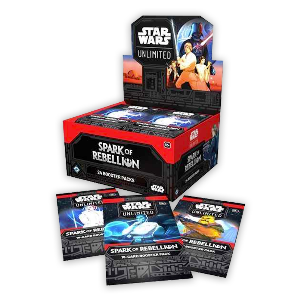 Star Wars: Unlimited – Spark of Rebellion Booster Box Display and Packs