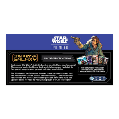 Star Wars™: Unlimited – Shadows of the Galaxy Booster Box Display Back