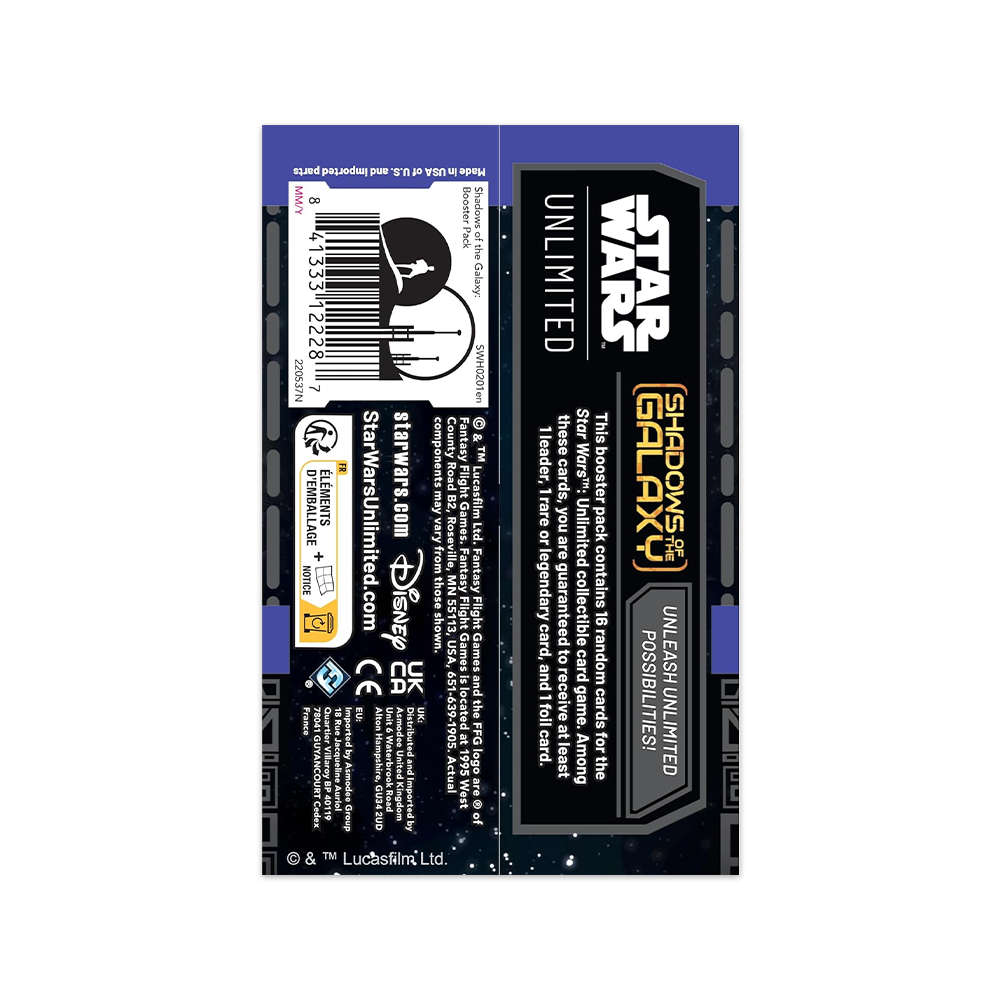 Star Wars™: Unlimited – Shadows of the Galaxy Booster Pack Back