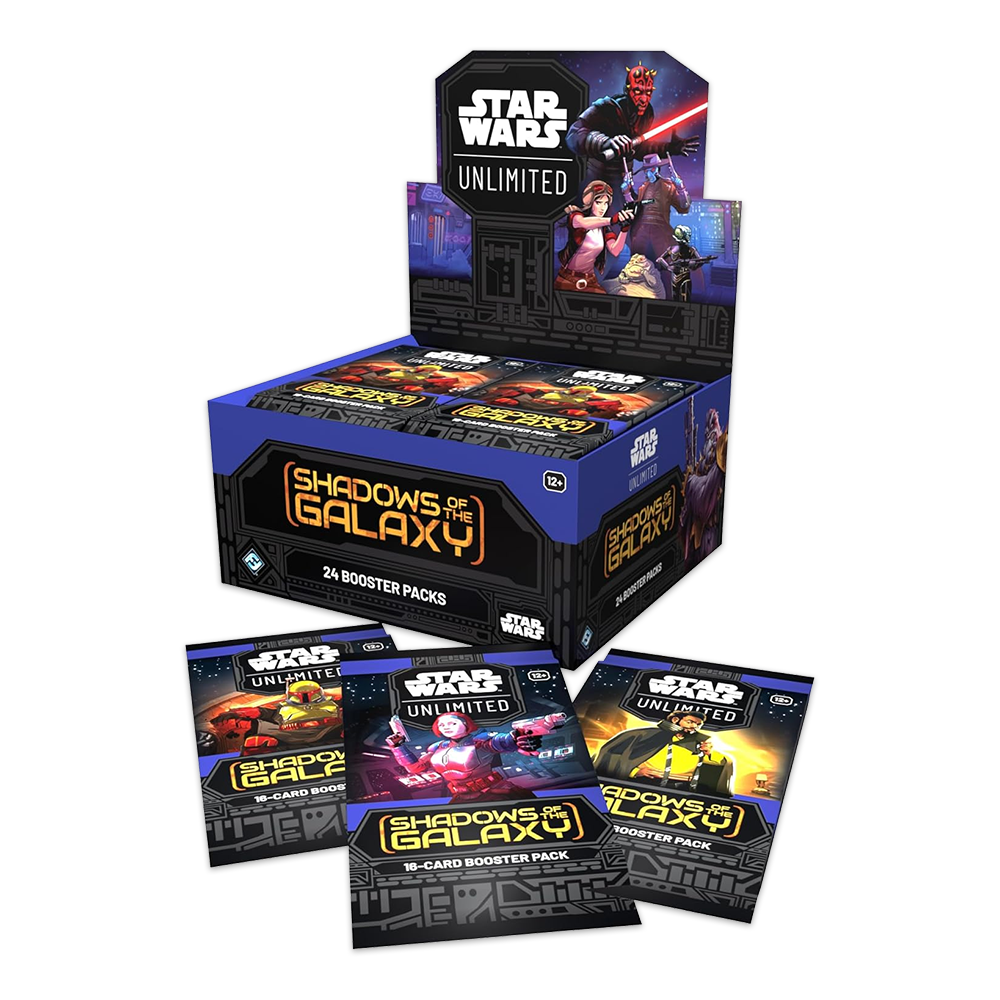 Star Wars™: Unlimited – Shadows of the Galaxy Booster Box Display Contents