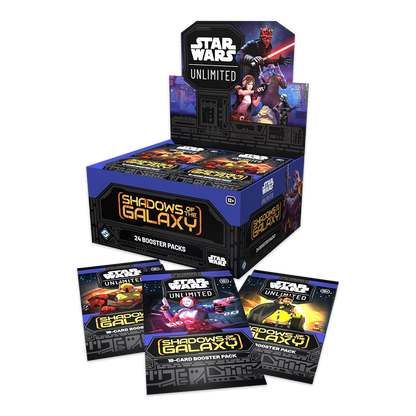 Star Wars™: Unlimited – Shadows of the Galaxy Booster Box Display Contents