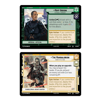 Star Wars: Unlimited Shadows of the Galaxy Two-Player Starter Deck - The Mandalorian & Moff Gideon Leaders