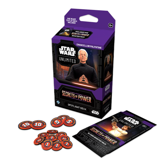 Star Wars: Unlimited – Secrets of Power Spotlight Deck – Chancellor Palpatine Components