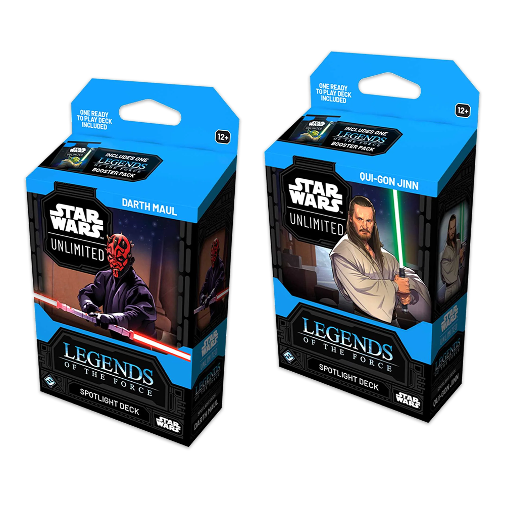 Star Wars: Unlimited Spotlight Deck - Darth Maul & QuiGonJinn - Legends of the Force Display