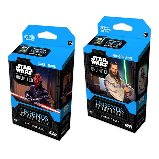 Star Wars: Unlimited Spotlight Deck - Darth Maul & QuiGonJinn - Legends of the Force Display