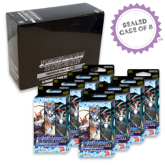 Digimon Card Game Premium Pack Set 01 (PP01) Sealed Case of 8