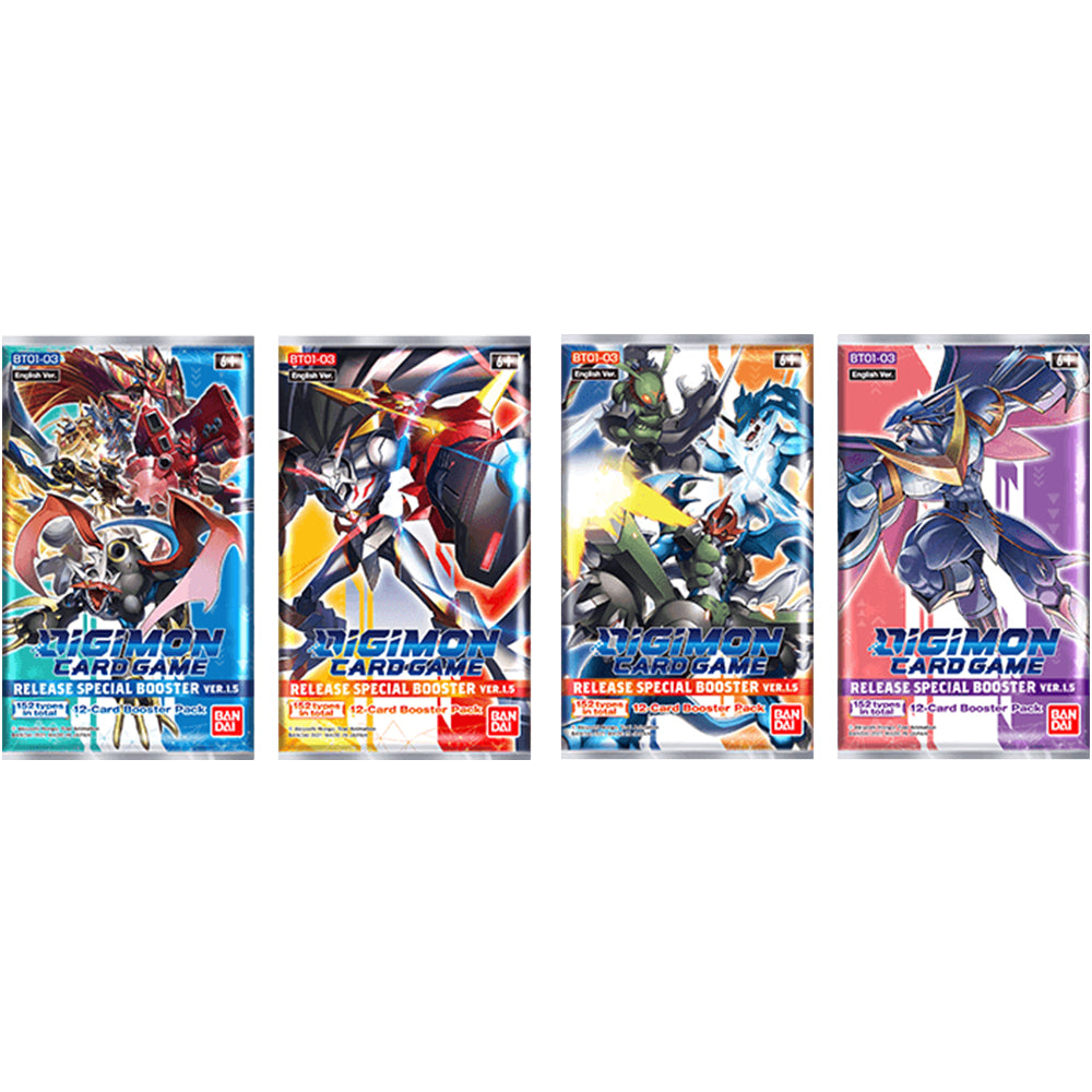 Digimon Card Game: Release Special Ver.1.5 Booster Box (BT01-03) Pack Artworks