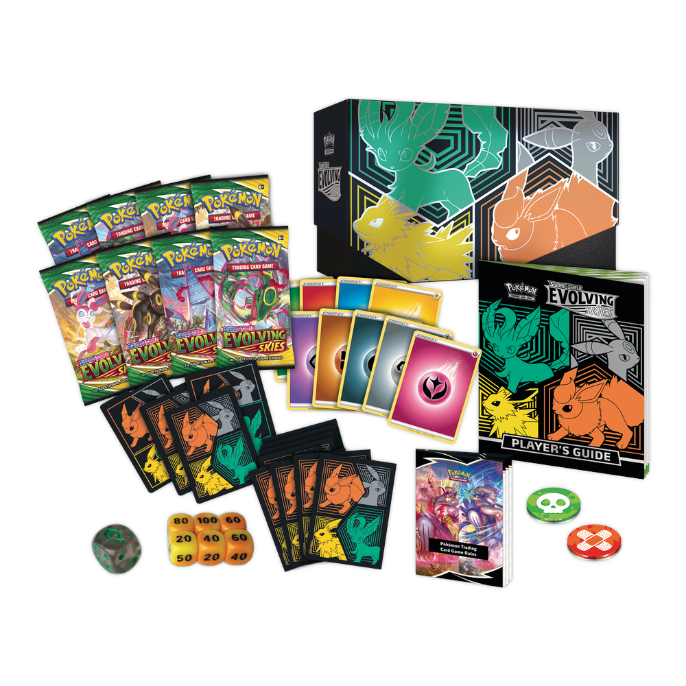 Pokémon TCG: Sword & Shield – Evolving Skies Elite Trainer Box (Leafeon / Umbreon /Jolteon / Flareon) Contents