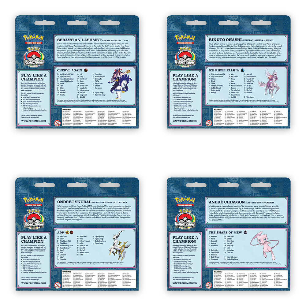 pokemon world championship decks card list Pokémon TCG: 2022 World Championships Deck Bundle – Eclipse Cards