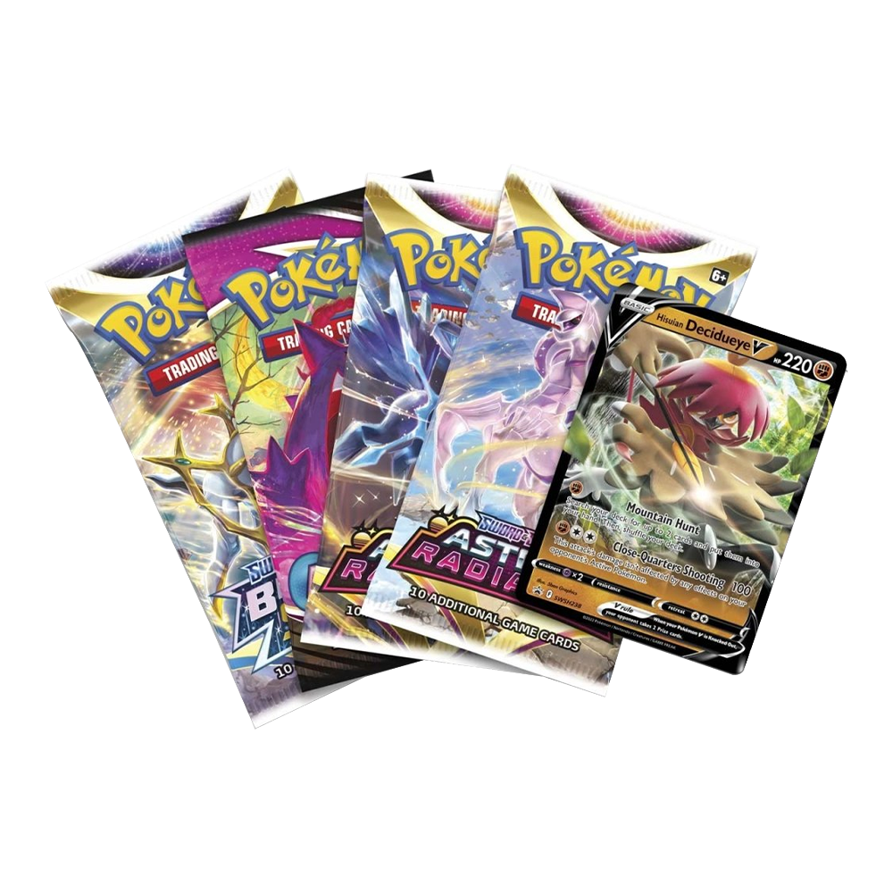 Pokémon TCG: Divergent Powers Tin - Hisuian Decidueye V Promo and Packs