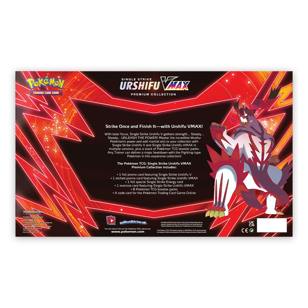mærkning hjælp Kontinent Pokémon TCG: Single Strike Urshifu VMAX Premium Collection – Eclipse Cards