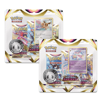 Pokémon TCG: Sword & Shield – Astral Radiance 3-Pack Booster Display - Eevee & Sylveon Bundle