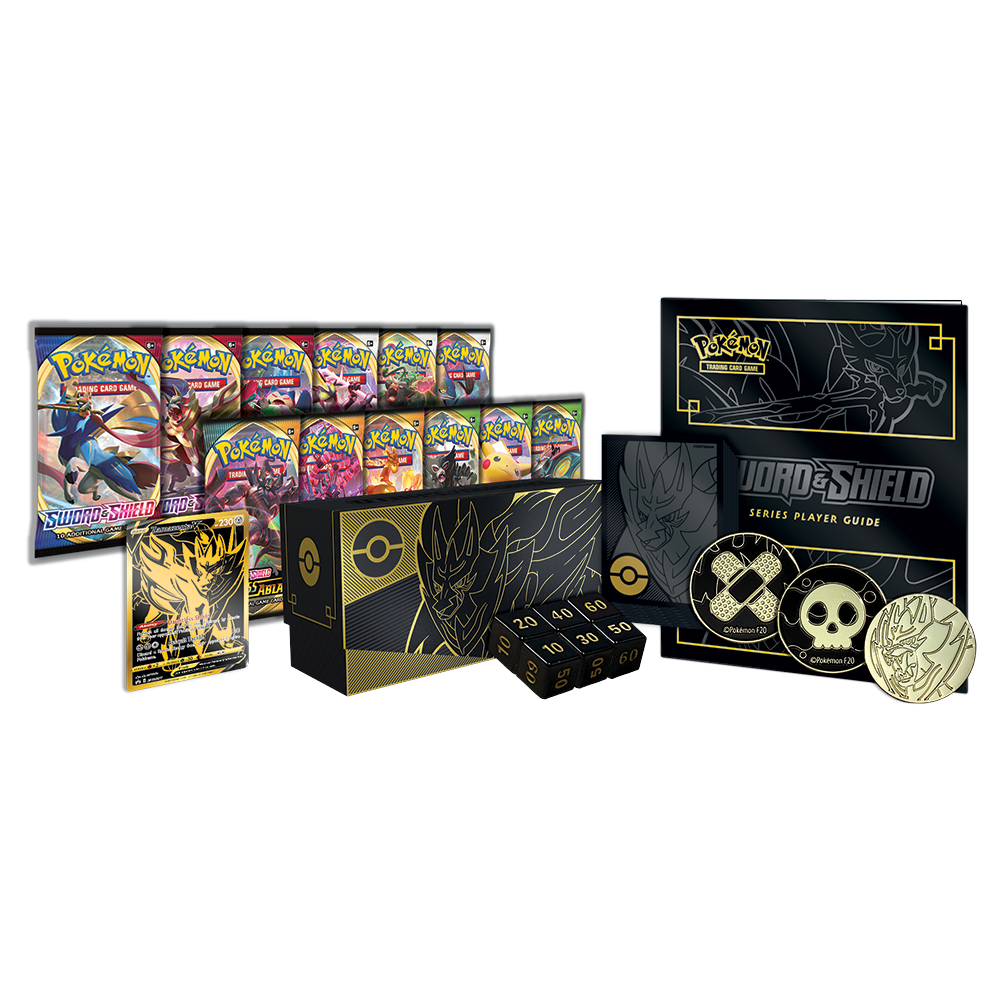 Pokémon TCG: Sword & Shield Elite Trainer Box Plus Zacian & Zamazenta ...