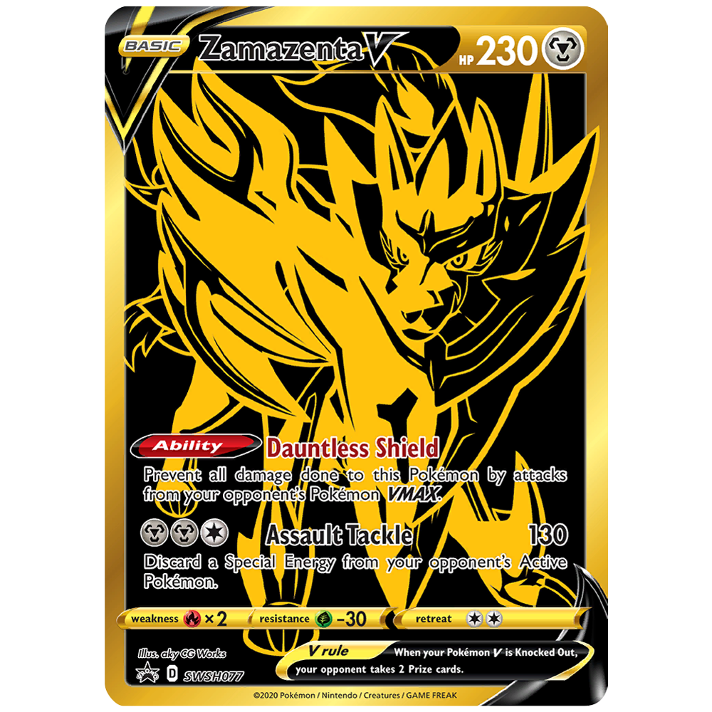 Pokémon TCG: Sword & Shield Elite Trainer Box Plus Zamazenta V Gold Card