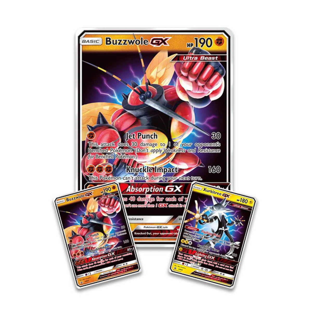 Pokémon TCG Ultra beast Premium Collection Buzzwole GX Promo Cards