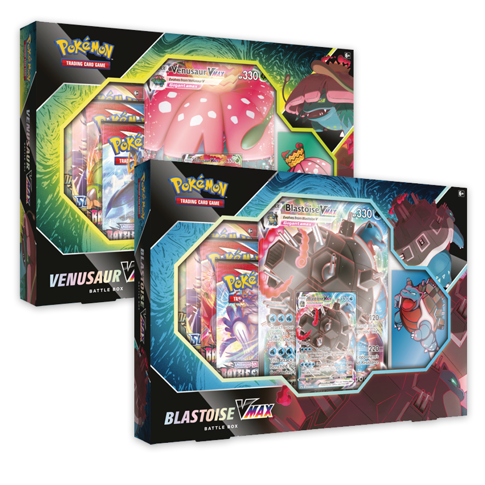 Pokémon TCG: Venusaur & Blastoise VMAX Battle Box Bundle